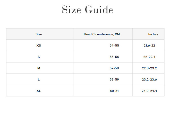 Hats Size Guide